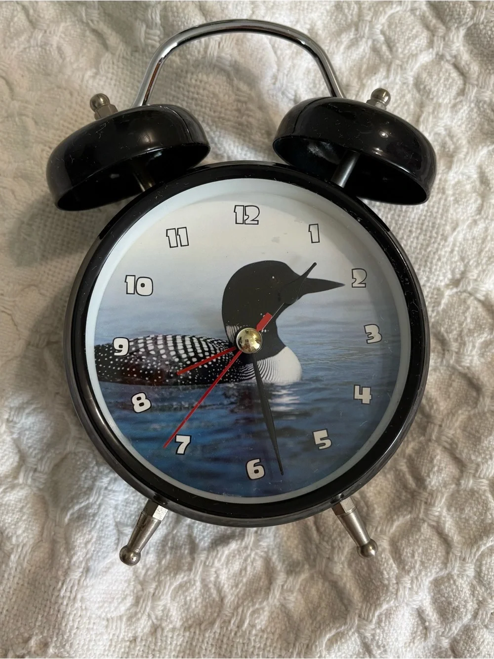 Vintage Black Loon Themed Alarm Clock - Decorative Home Decor